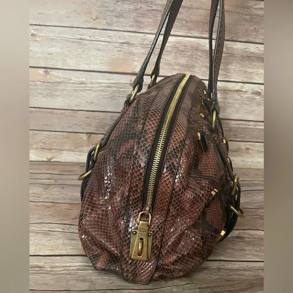 PRADA Pitone Python Snake Jeweled Shoulder Bag - Picture 2 of 13